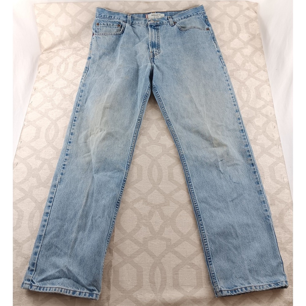 Levi's 505 Regular Fit Light‎ Wash Denim Jeans Mens W36 L32